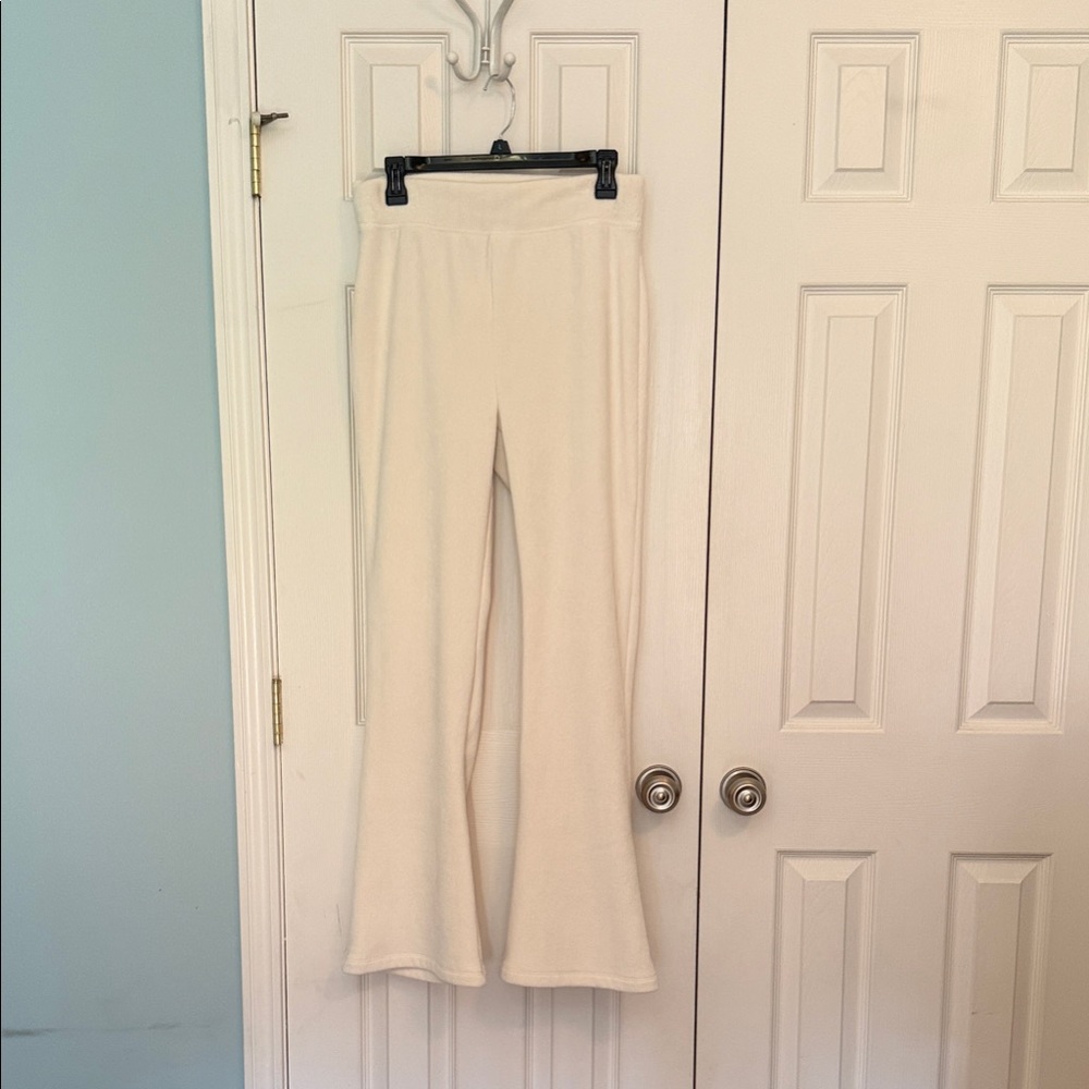 Yogalicious Cream Flared Track Pants